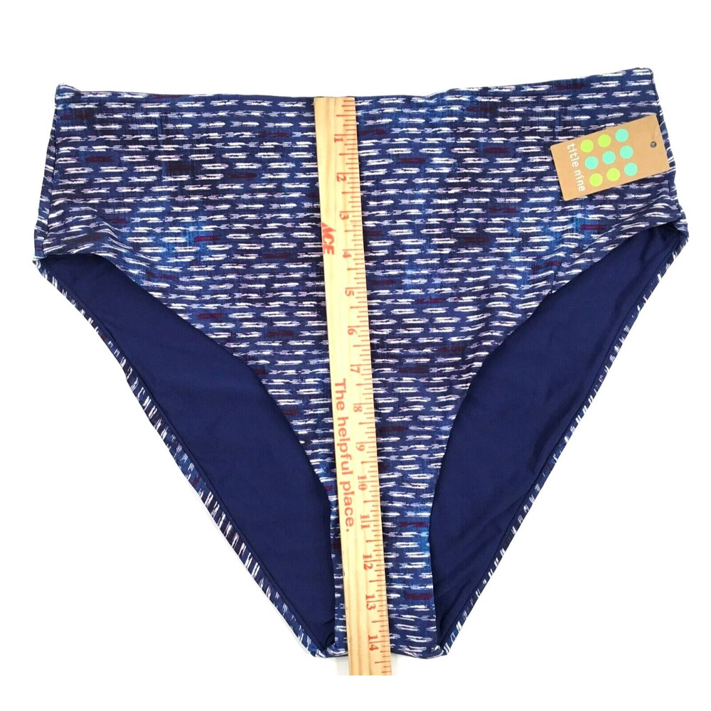 Title Nine Blue Patterned Bikini Bottom - Picture 13 of 13